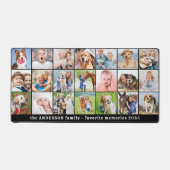 Eenvoudige 21 Fotocollage aangepaste tekst geperso Bureaumat (Voorkant)