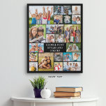 Eenvoudige 21 fotocollage gepersonaliseerde aangep imitatie canvas print<br><div class="desc">Creëer Uw eigen gepersonaliseerde, aangepaste kleurenfotoherinneringen faux canvas 16x20" print met deze eenvoudig te uploaden fotocollage-sjabloon met 21 afbeeldingen in verschillende vormen en maten om een verscheidenheid aan fotografische onderwerpen met uw aangepaste tekst in uw keuze van letterstijlen en kleuren (weergegeven in wit op zwart). ASSISTENTIE: Voor hulp bij het...</div>