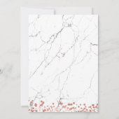 Eenvoudige 21e verjaardag Roos Gold Marble Kaart (Achterkant)