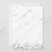 Eenvoudige 21e verjaardag van de zilveren marmer kaart (Achterkant)