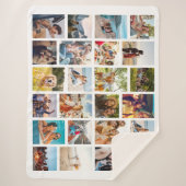 Eenvoudige 24 fotocollage sherpa deken (Voorkant)