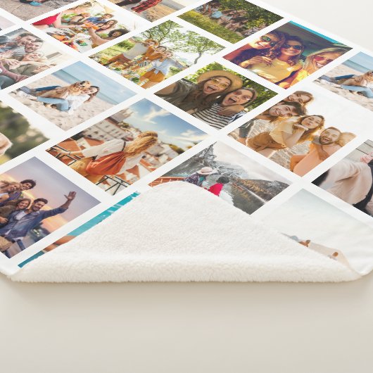 Eenvoudige 24 fotocollage sherpa deken (3/4)