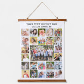 Eenvoudige 25 Aangepaste foto-Collage Hangend Wandkleed (Voorkant)