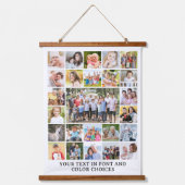 Eenvoudige 25 Aangepaste foto-Collage Hangend Wandkleed (Voorkant)