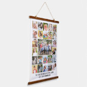 Eenvoudige 25 Aangepaste foto-Collage Hangend Wandkleed (Gebogen)