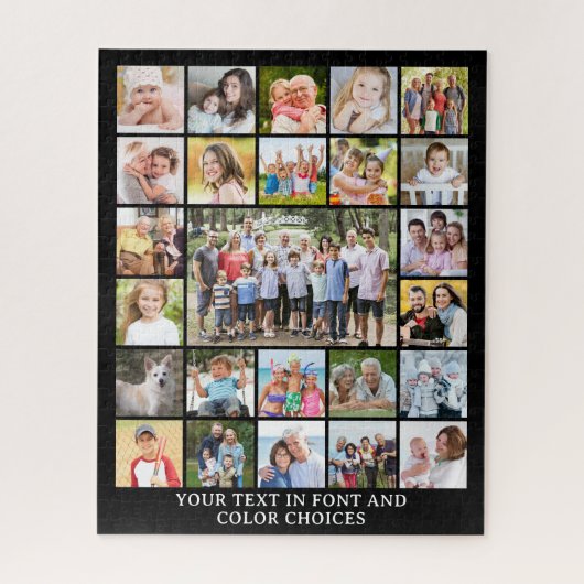 Eenvoudige 25 Aangepaste foto-Collage Legpuzzel (Verticaal)