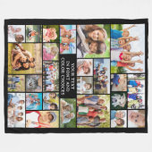 Eenvoudige 25 fotocollage aangepaste kleur geperso fleece deken (Voorkant (Horizontaal))