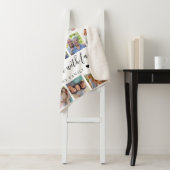 Eenvoudige 25 Photo Collage Life Quote Familienaam Sherpa Deken (In situ)