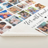 Eenvoudige 25 Photo Collage Life Quote Familienaam Sherpa Deken (3/4)