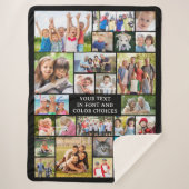 Eenvoudige 26 fotocollage aangepaste kleur geperso sherpa deken (Voorkant)