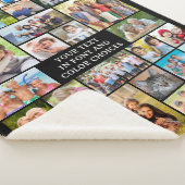 Eenvoudige 26 fotocollage aangepaste kleur geperso sherpa deken (3/4)