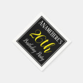 Eenvoudige, 26e verjaardag met aangepaste naam servet (Hoek)