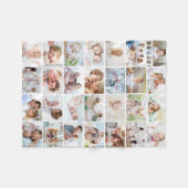 Eenvoudige 28 fotocollage fleece deken (Voorkant (Horizontaal))