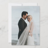 Eenvoudige 2 bruiloft foto basis voor vellum overl bedankkaart (Voorkant)