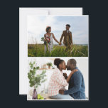 Eenvoudige 2 foto-collage feestdagenkaart<br><div class="desc">Pas uw fotografie aan. U kunt dit aangepaste product maken voor speciale gelegenheden zoals bruiloften,  verjaardagen,  Kerstmis,  feestdagen,  herdenkingen,  afstuderen,  jubilea en meer. Het kan ook worden gegeven als een cadeau aan uw beste vriend,  goede vriend,  familie en verwanten.</div>