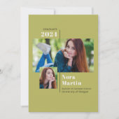 Eenvoudige 2-foto College-studie Avocado Announc Aankondiging (Voorkant)