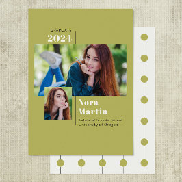 Eenvoudige 2-foto College-studie Avocado Announc Aankondiging