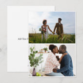 Eenvoudige 2 fotocollage feestdagenkaart (Voorkant / Achterkant)