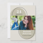 Eenvoudige 2 foto's afstudeercollege sage aankondiging (Voorkant)