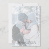 Eenvoudige 2 foto's bruiloft save the date (Voorkant)