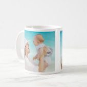 Eenvoudige 2 horizontale foto's op maat koffiemok (Voorkant links)