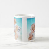 Eenvoudige 2 horizontale foto's op maat koffiemok (Center)
