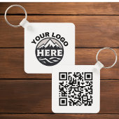 Eenvoudige 2-zijdige logo & Qr code Bedrijfsactivi Sleutelhanger