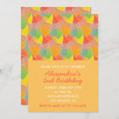 Eenvoudige 2e verjaardag uitnodigingen Ballonnen M (Voorkant / Achterkant)