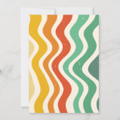 Eenvoudige 2e verjaardag uitnodigingen Retro Wavy (Achterkant)