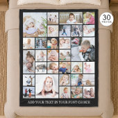 Eenvoudige 30 Foto Collage Aangepaste Kleur en Tek Fleece Deken