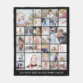 Eenvoudige 30 Foto Collage Aangepaste Kleur en Tek Fleece Deken (Voorkant)