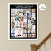 Eenvoudige 30 foto collage Aangepaste kleur en tek Poster