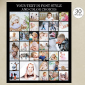 Eenvoudige 30 foto collage Aangepaste kleur en tek Poster