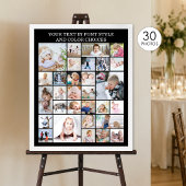 Eenvoudige 30 foto collage Aangepaste kleur en tek Poster