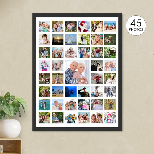 Eenvoudige 30 foto collage poster