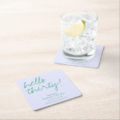 Eenvoudige 30e verjaardag kartonnen onderzetters (Insitu)