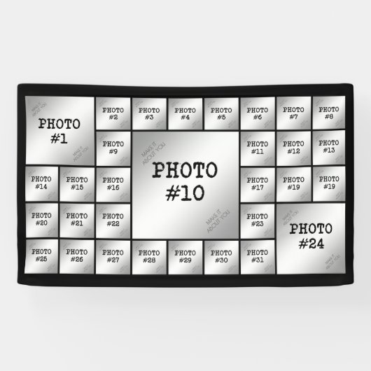 Eenvoudige 31 Sjabloon voor fotocollage - Aangepas Spandoek (Horizontaal)