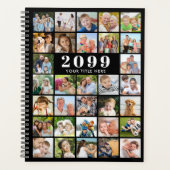 Eenvoudige 32 foto collage Custom Planner (Voorkant)