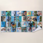 Eenvoudige 32 vierkante foto, aangepaste kleur voo strandlaken (Voorkant)