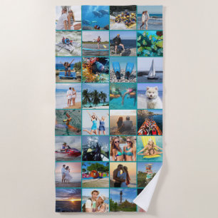 Eenvoudige 32 vierkante foto, aangepaste kleur voo strandlaken