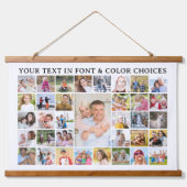 Eenvoudige 35-fotocollage, aangepast hangend wandkleed (Voorkant)