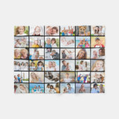 Eenvoudige 36 fotocollage fleece deken (Voorkant (Horizontaal))