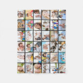 Eenvoudige 36 fotocollage fleece deken (Voorkant)
