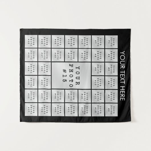 Eenvoudige 37 Aangepaste foto-Collage achtergrond Wandkleed (Voorkant (horizontaal))