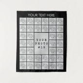 Eenvoudige 37 Aangepaste foto-Collage achtergrond Wandkleed (Voorkant)