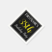 Eenvoudige, 38e verjaardag met aangepaste naam servet (Hoek)