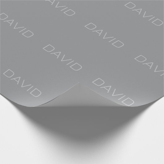 Eenvoudige 3 dimensionaal ogende tekst | Gray Cadeaupapier (Hoek)