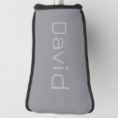 Eenvoudige 3 dimensionaal ogende tekst | Gray Golfheadcover (Draai 90)