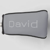 Eenvoudige 3 dimensionaal ogende tekst | Gray Golfheadcover (Voorkant)