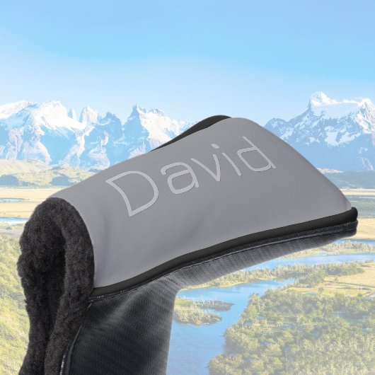 Eenvoudige 3 dimensionaal ogende tekst | Gray Golfheadcover